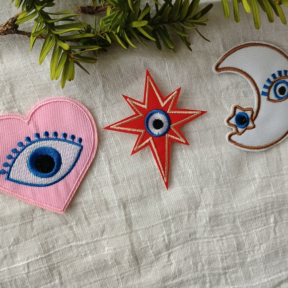 🐦‍⬛ MYSTIC CHARM 🐦‍⬛ x3 bundle Occult Pop iron-on/sew-on patches, celestial - Picture 4 of 9